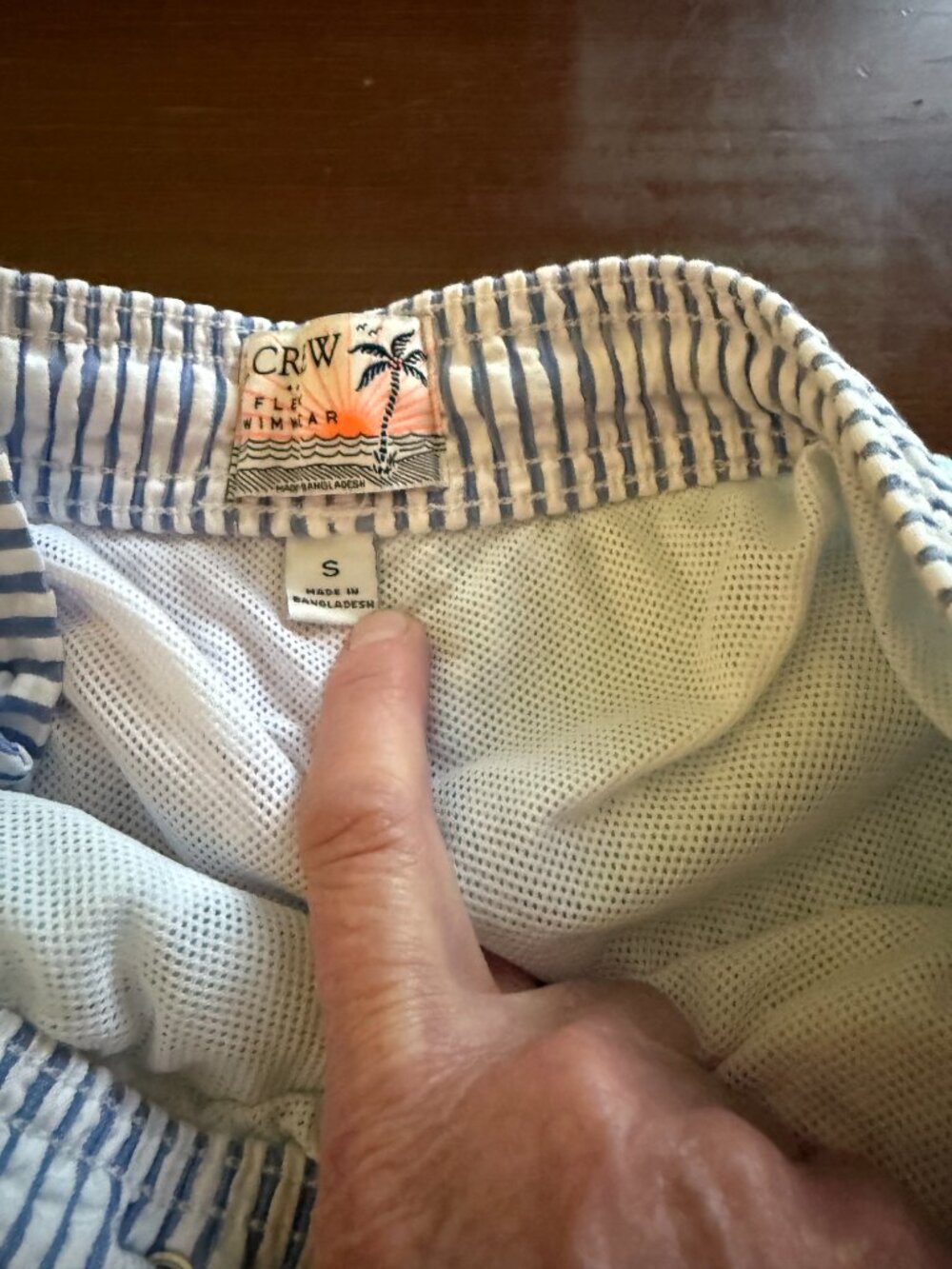 mens' j crew flex swim trunks seersucker size small - Picture 5 of 5